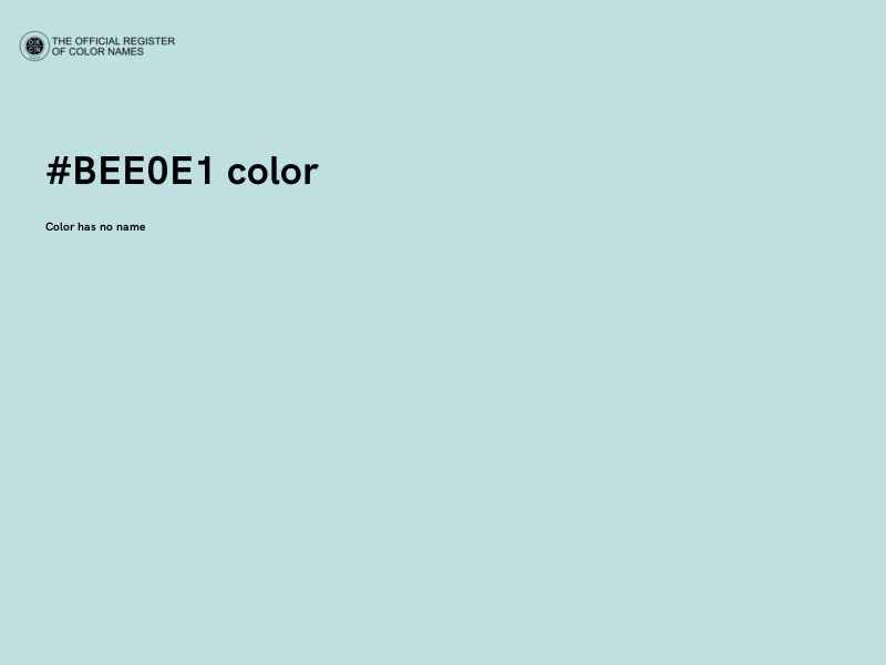 #BEE0E1 color image