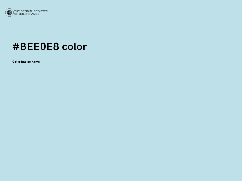 #BEE0E8 color image