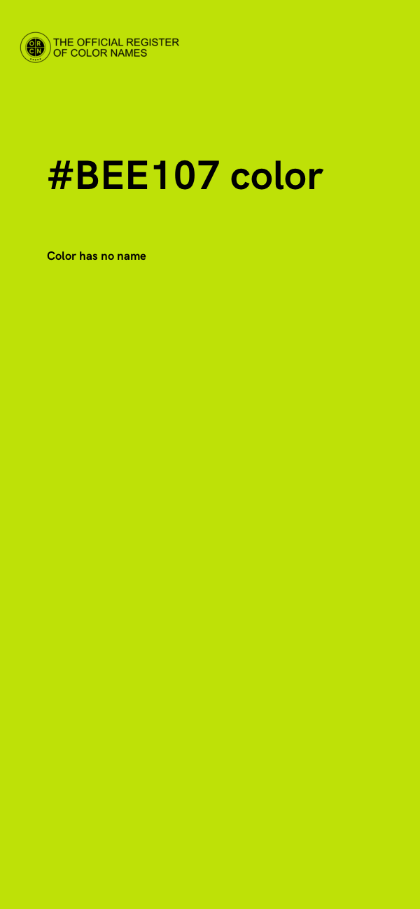 #BEE107 color image