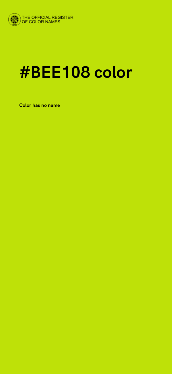 #BEE108 color image