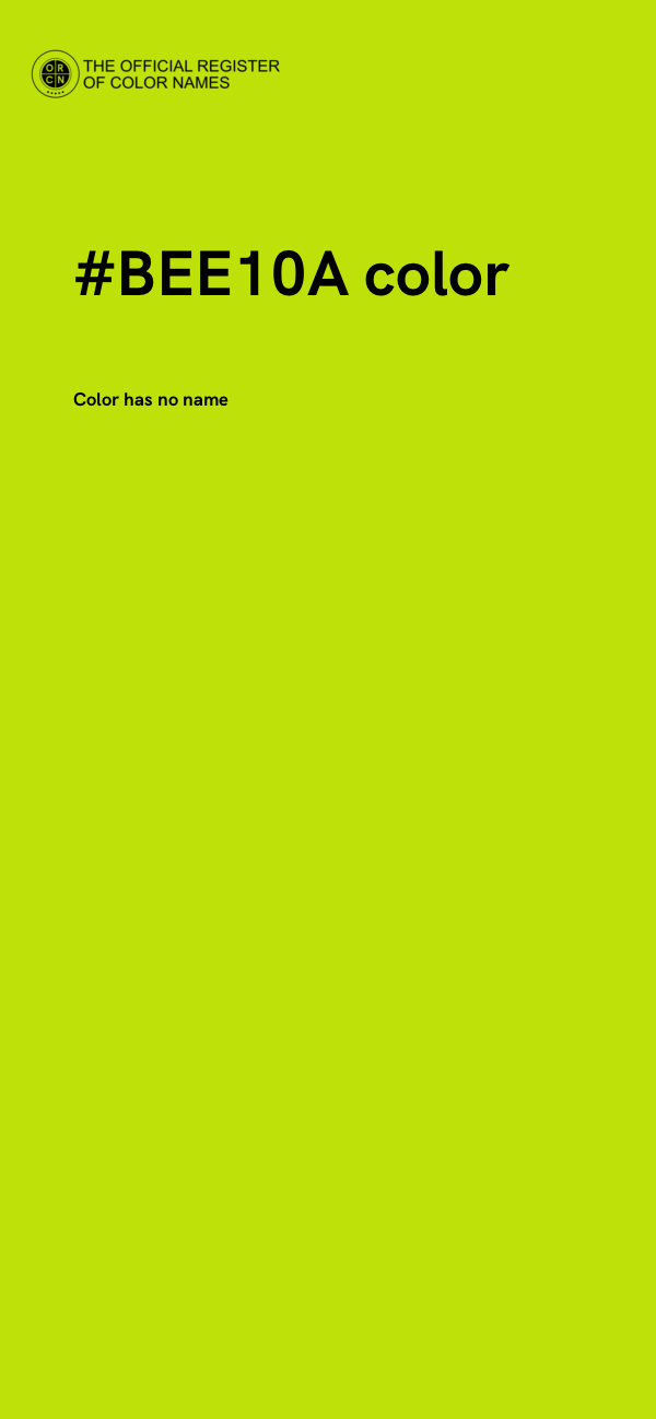 #BEE10A color image