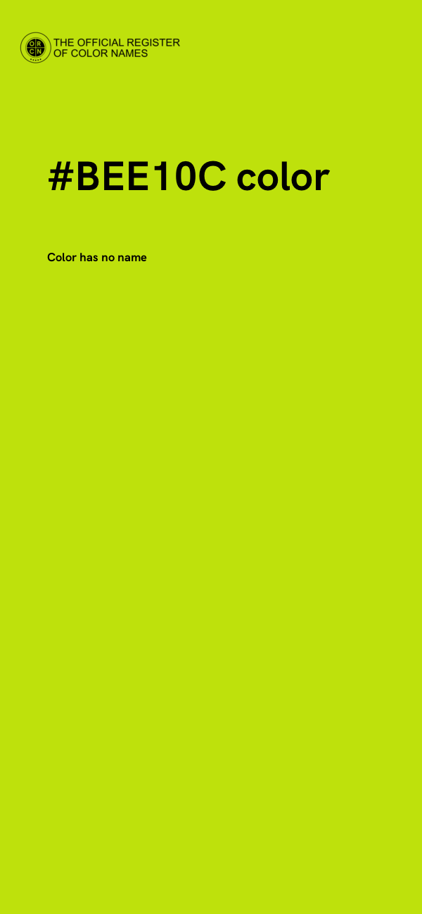 #BEE10C color image
