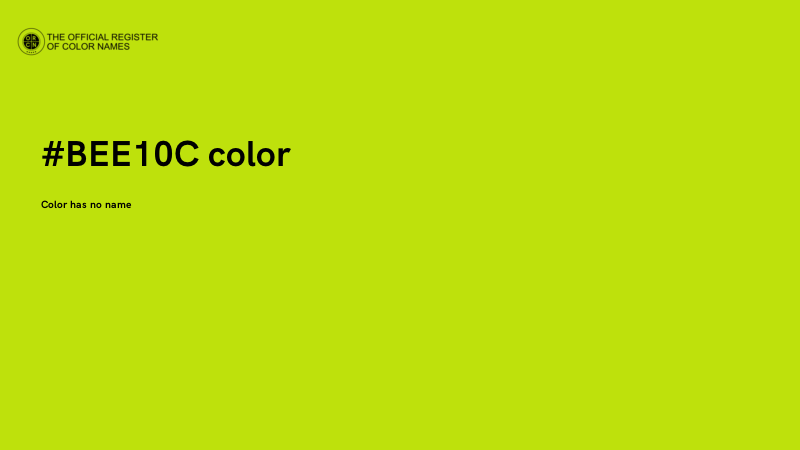 #BEE10C color image
