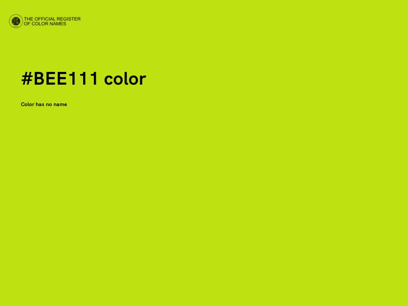 #BEE111 color image
