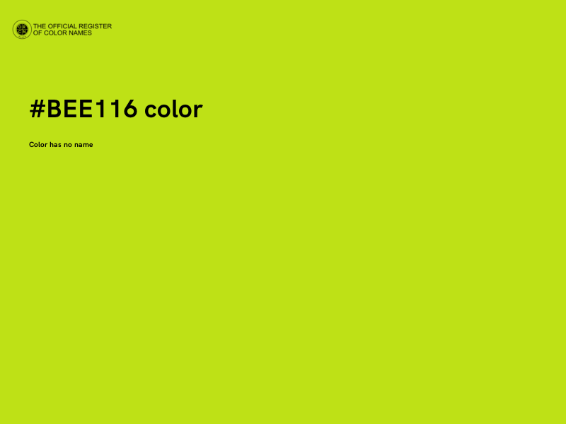 #BEE116 color image