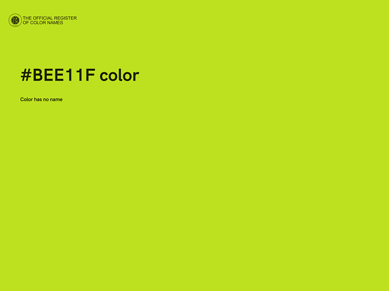 #BEE11F color image