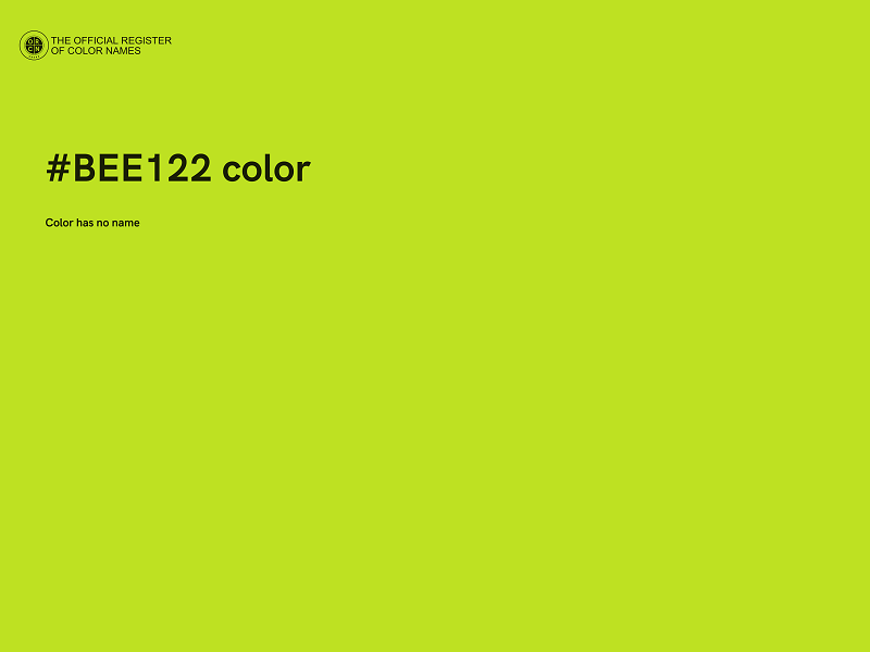 #BEE122 color image