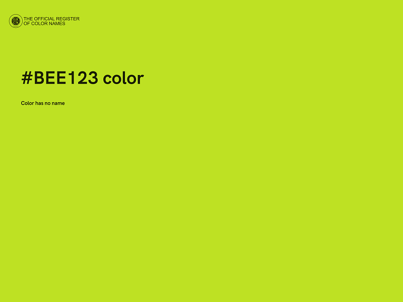 #BEE123 color image