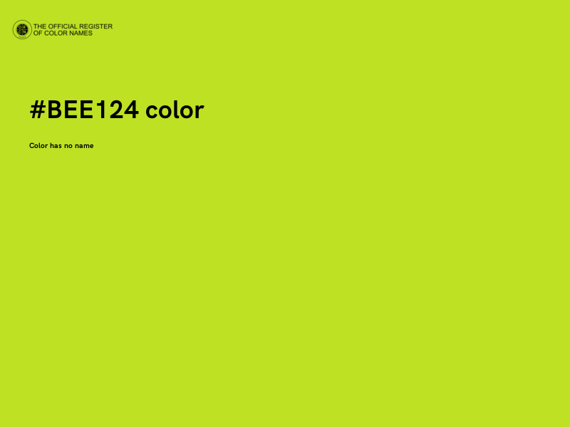 #BEE124 color image