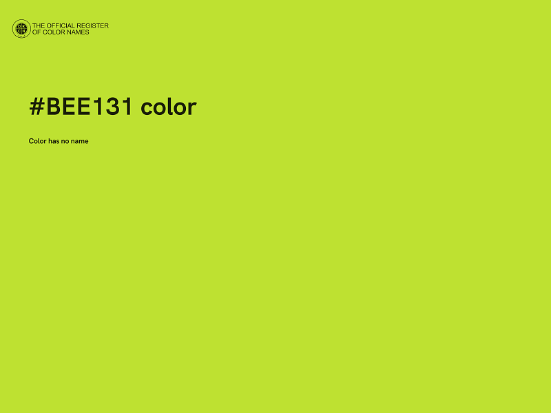 #BEE131 color image