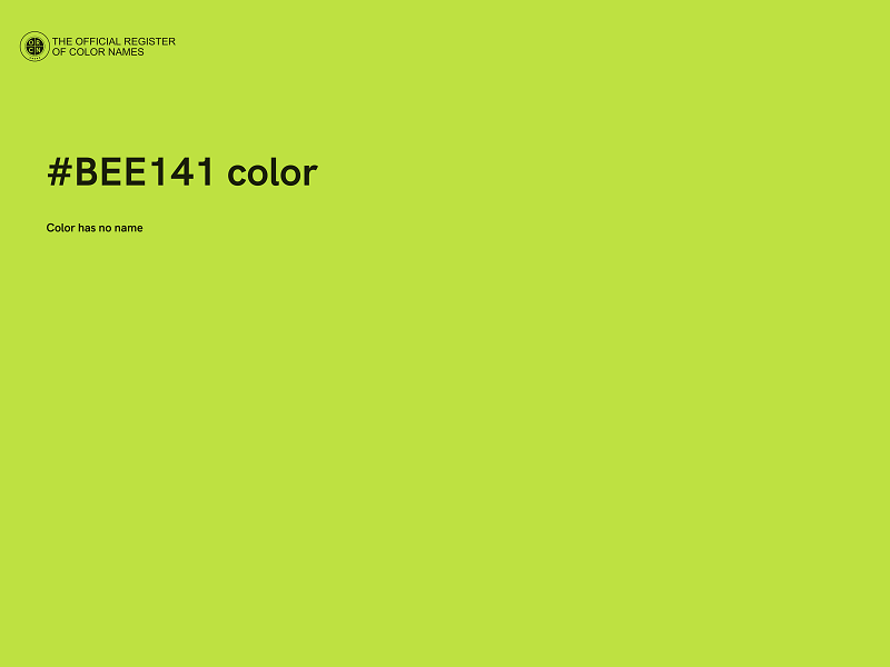 #BEE141 color image