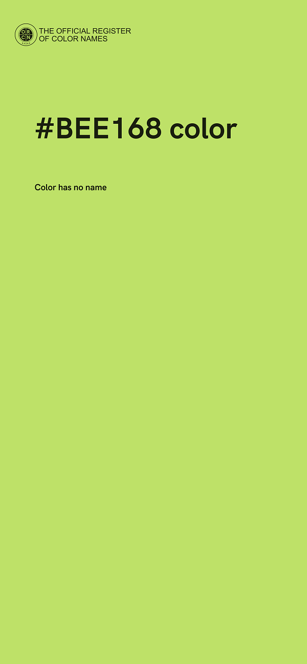 #BEE168 color image