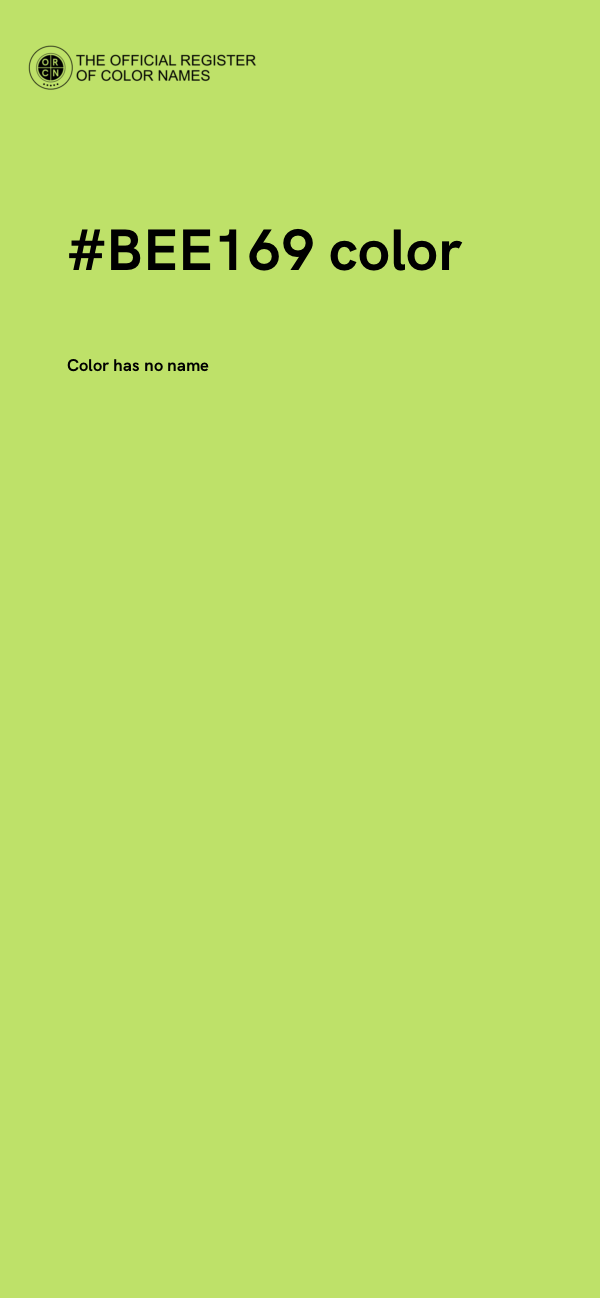 #BEE169 color image