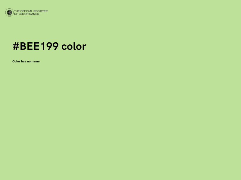 #BEE199 color image