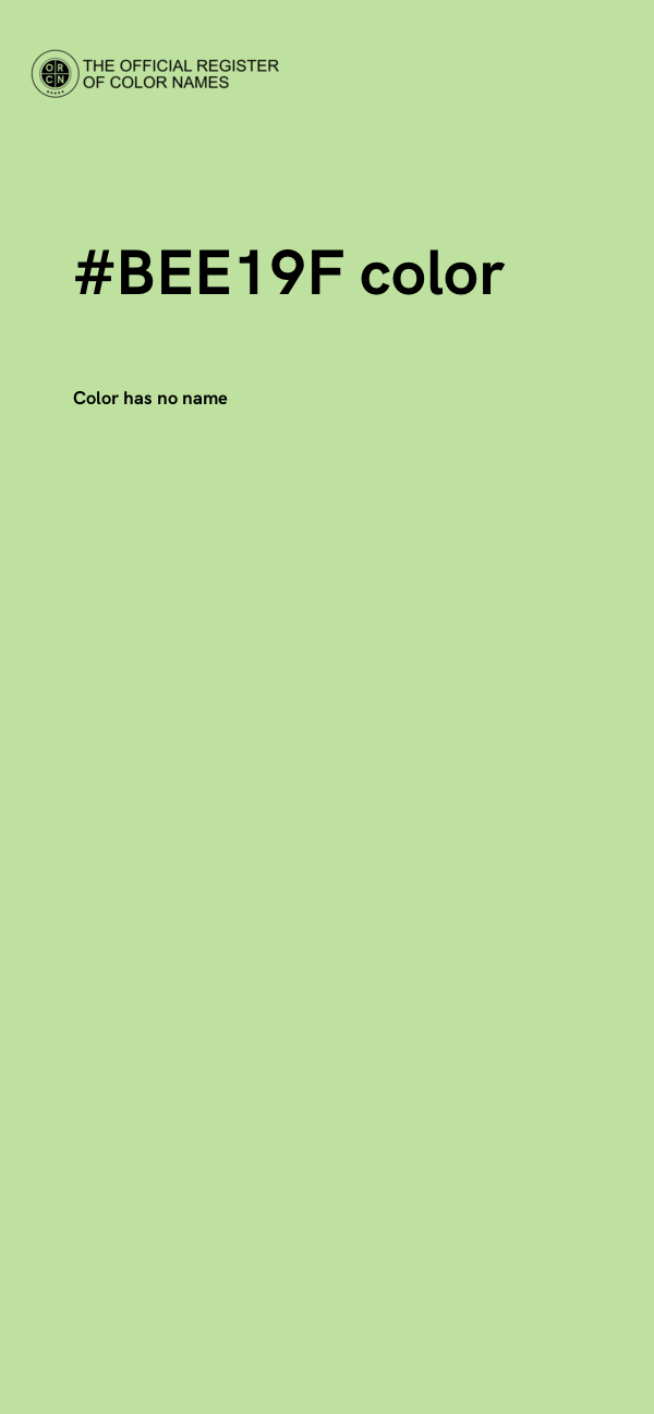 #BEE19F color image