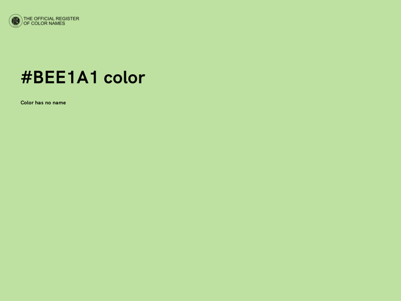 #BEE1A1 color image