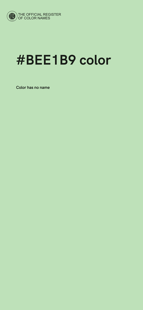 #BEE1B9 color image