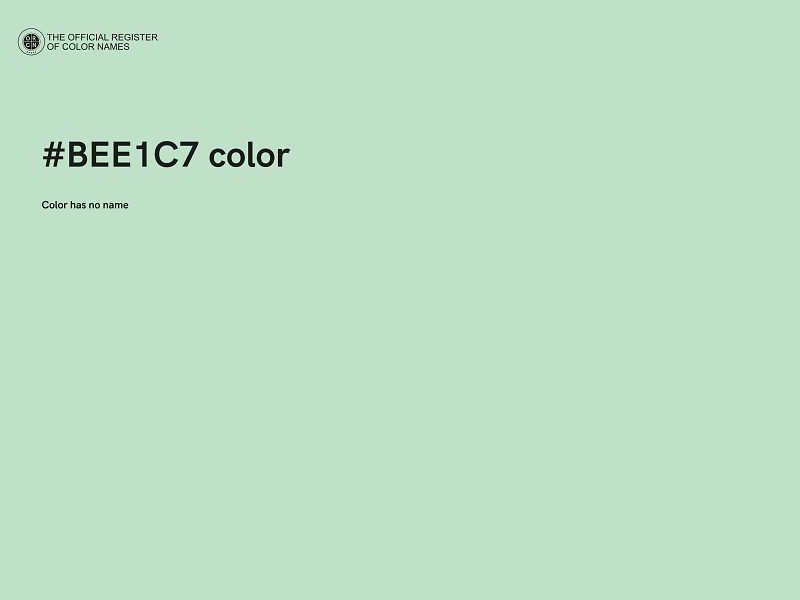 #BEE1C7 color image