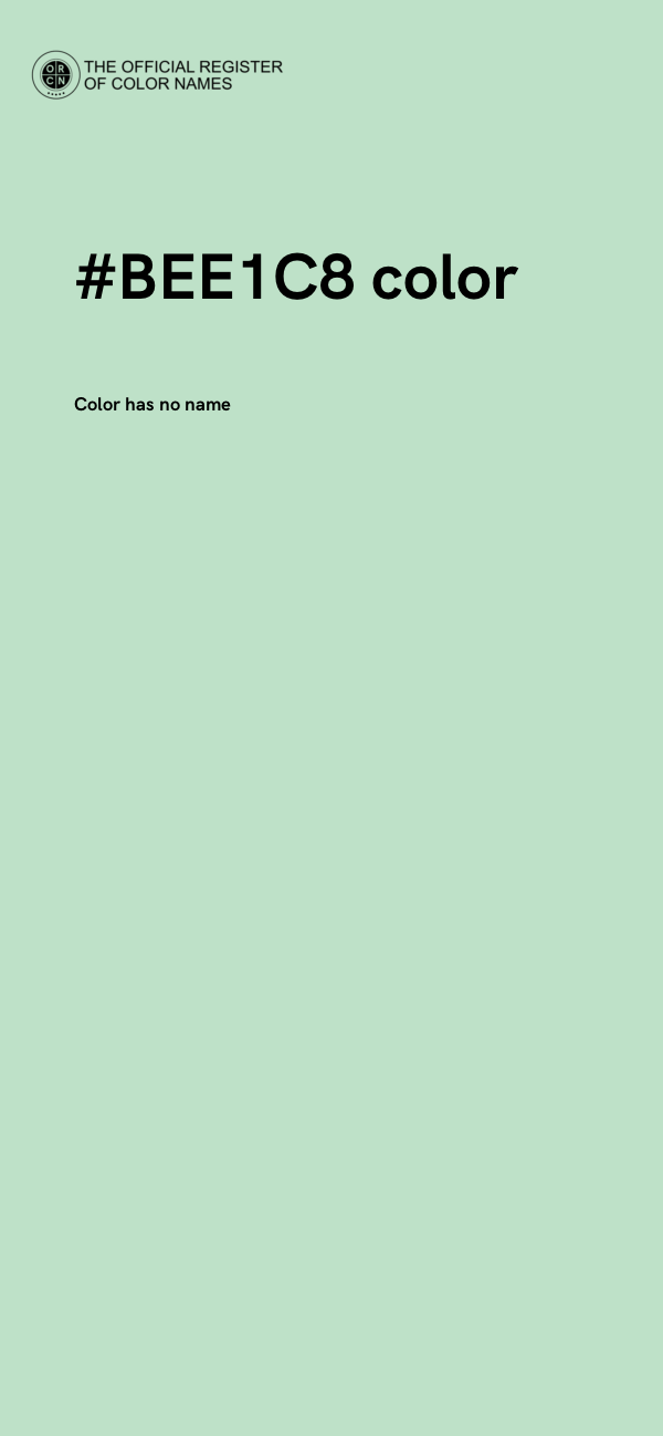 #BEE1C8 color image