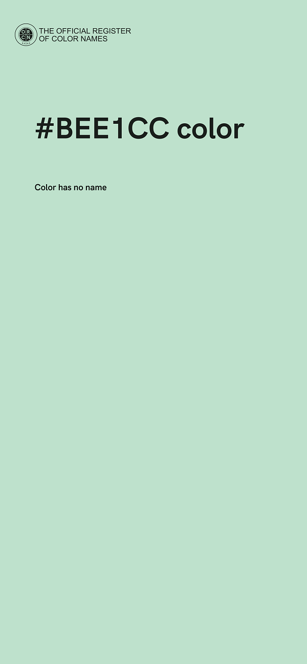 #BEE1CC color image