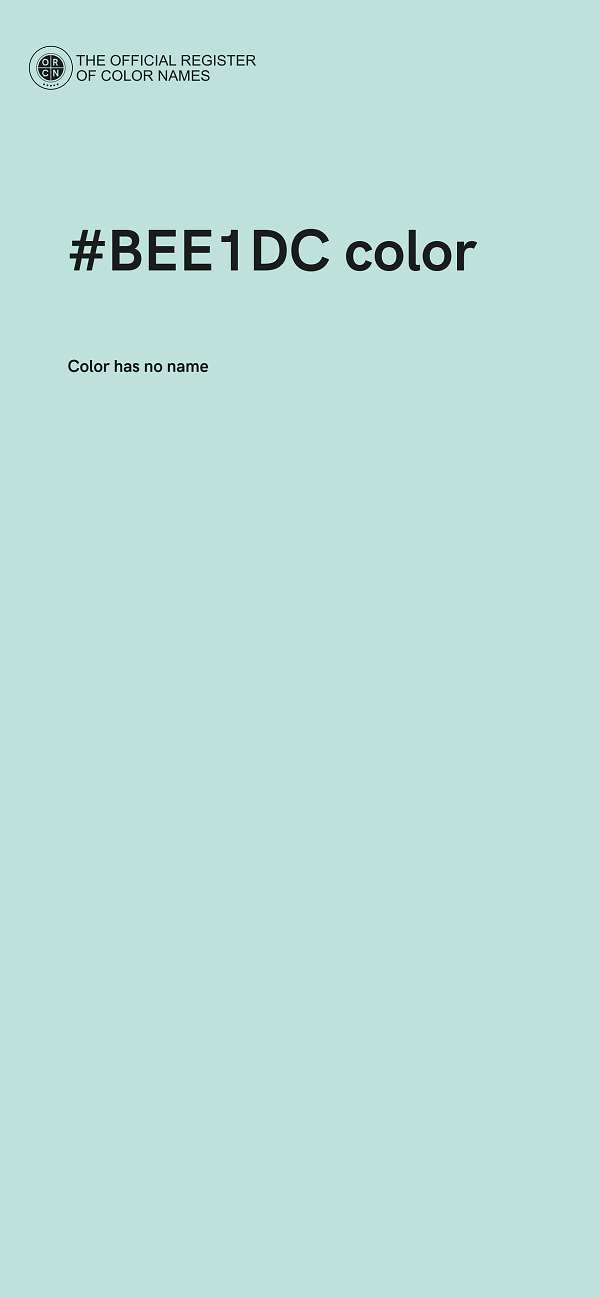 #BEE1DC color image