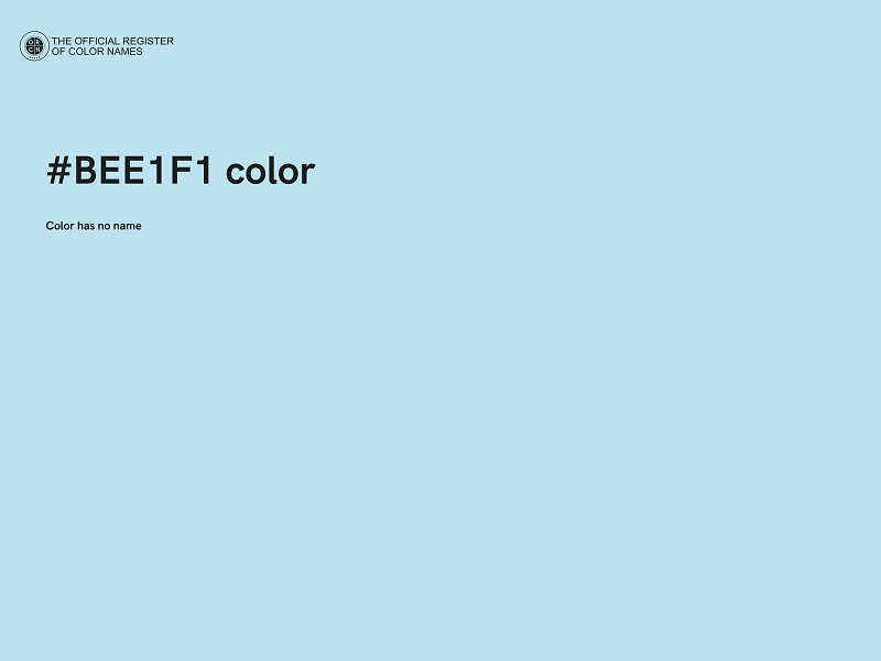 #BEE1F1 color image