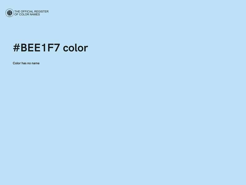 #BEE1F7 color image