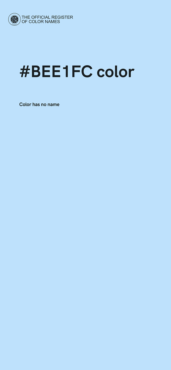 #BEE1FC color image