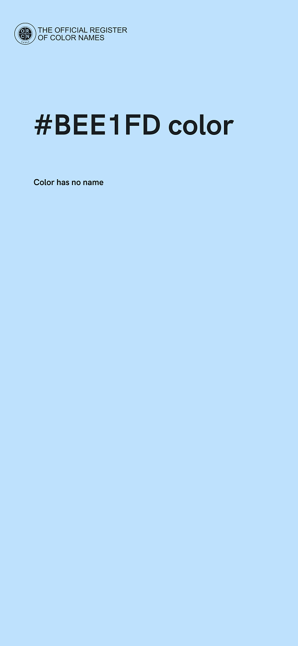 #BEE1FD color image