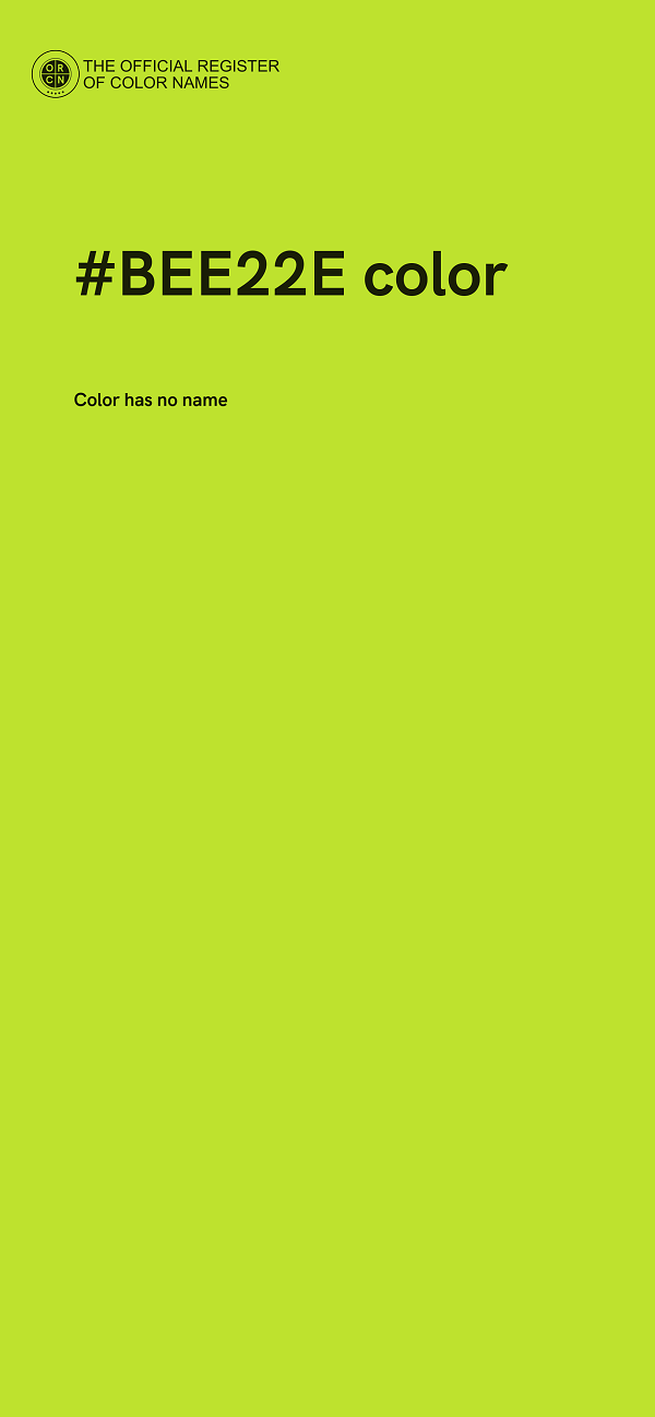 #BEE22E color image