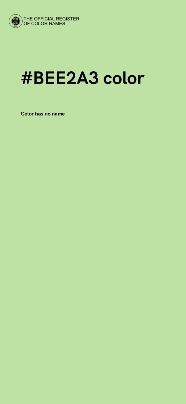 #BEE2A3 color image