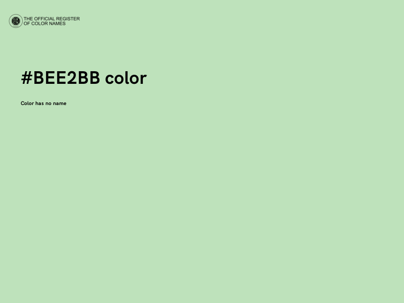 #BEE2BB color image