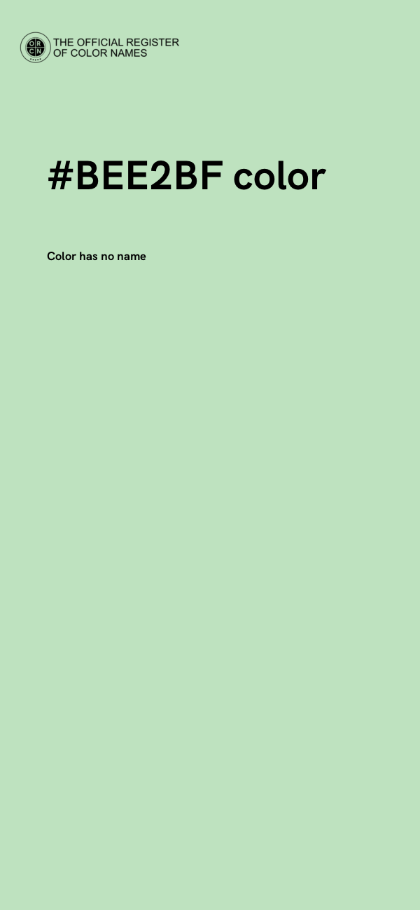 #BEE2BF color image