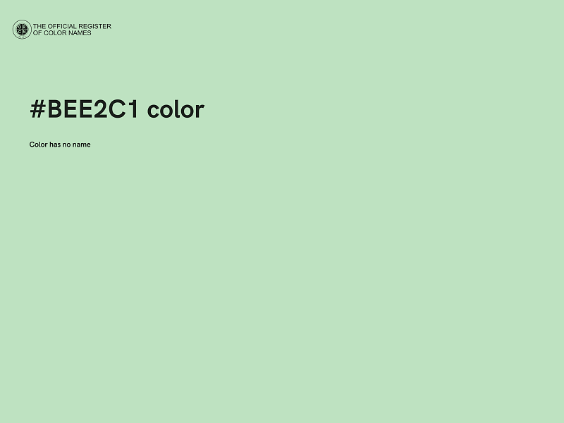 #BEE2C1 color image