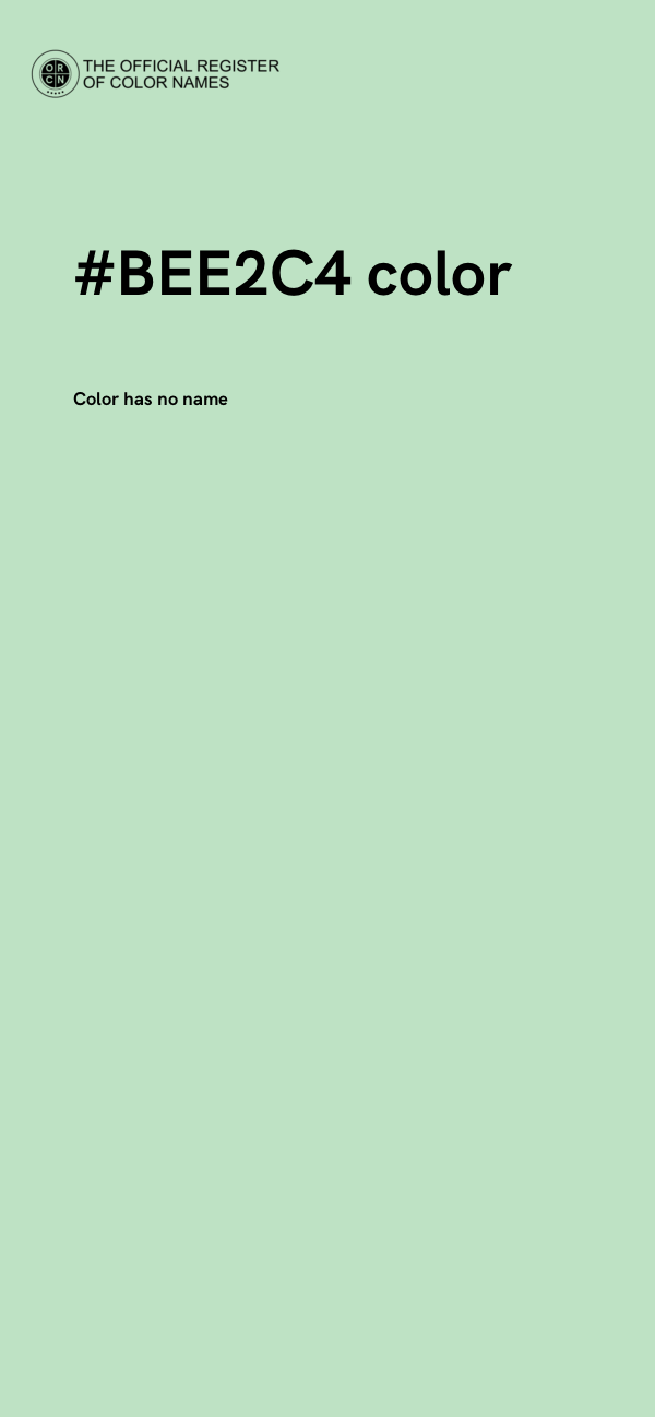 #BEE2C4 color image