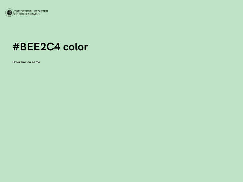 #BEE2C4 color image