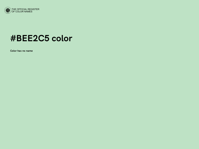 #BEE2C5 color image