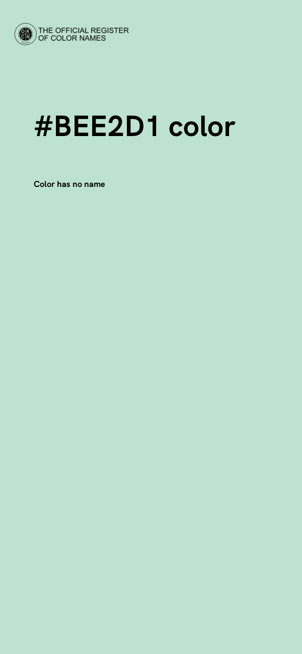 #BEE2D1 color image