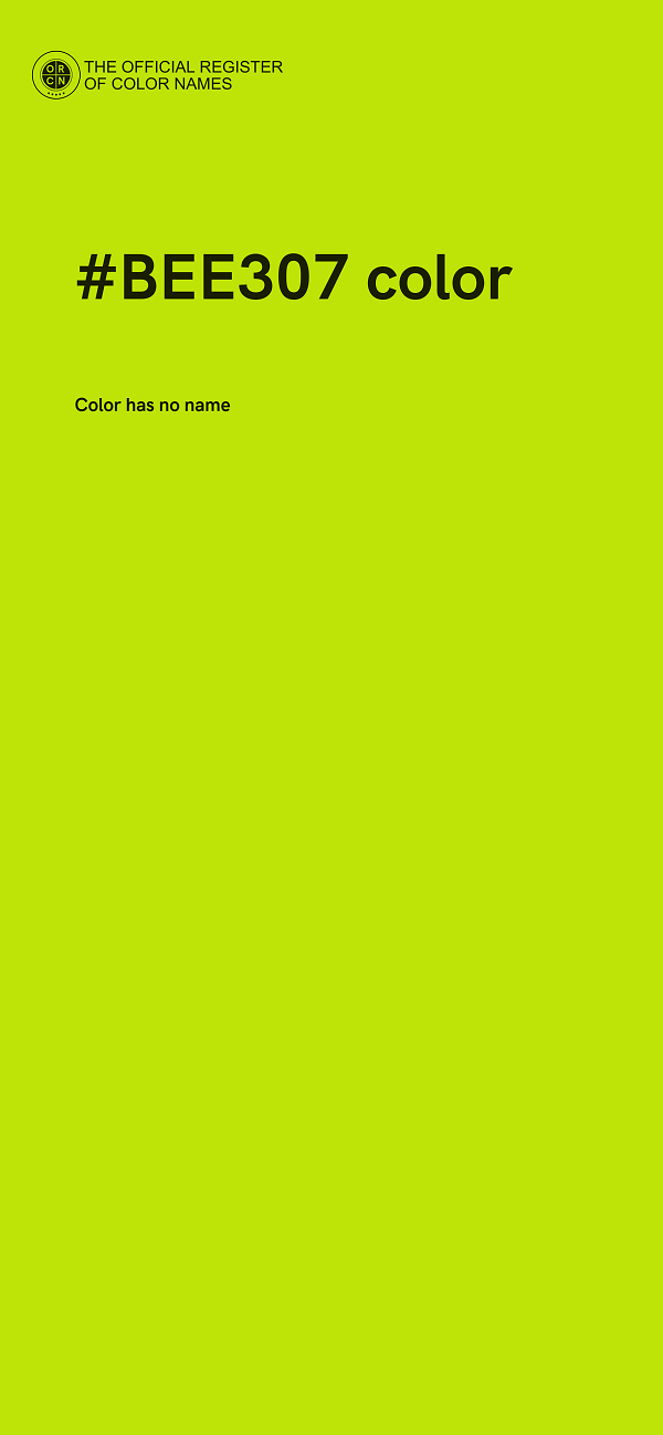 #BEE307 color image