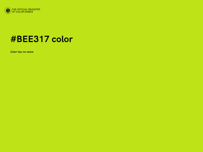 #BEE317 color image