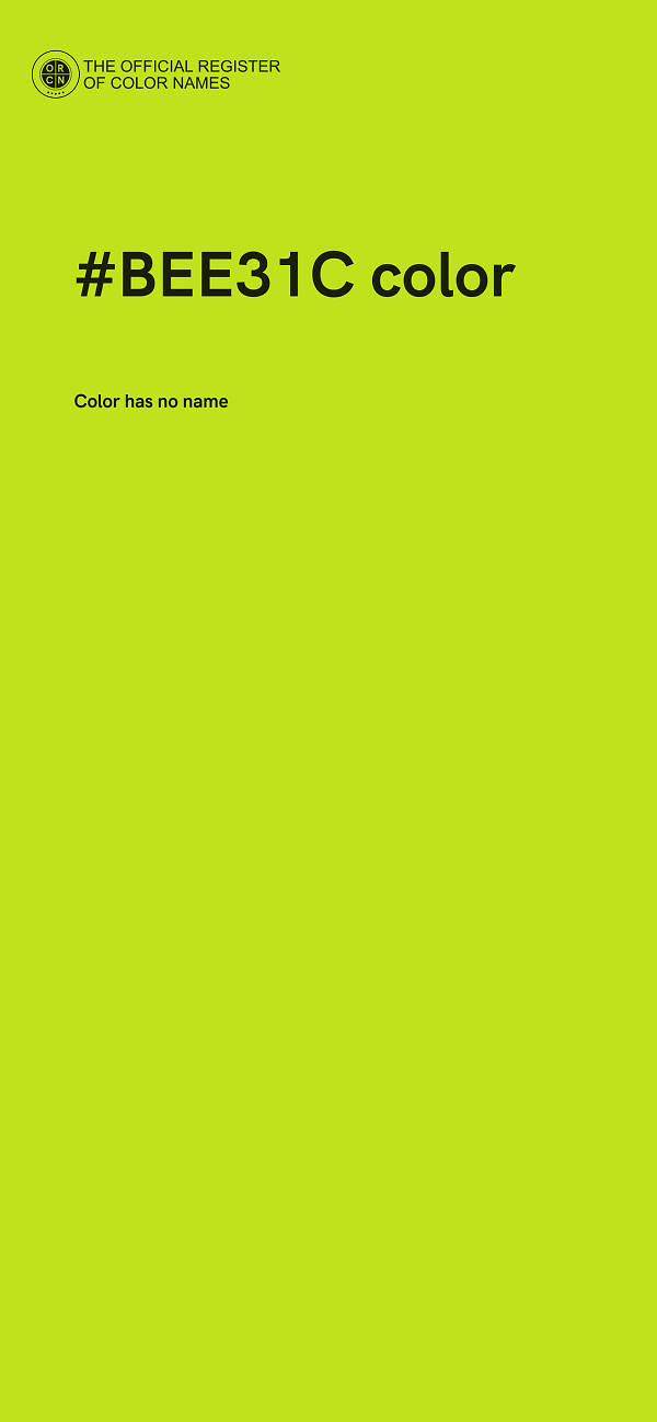 #BEE31C color image
