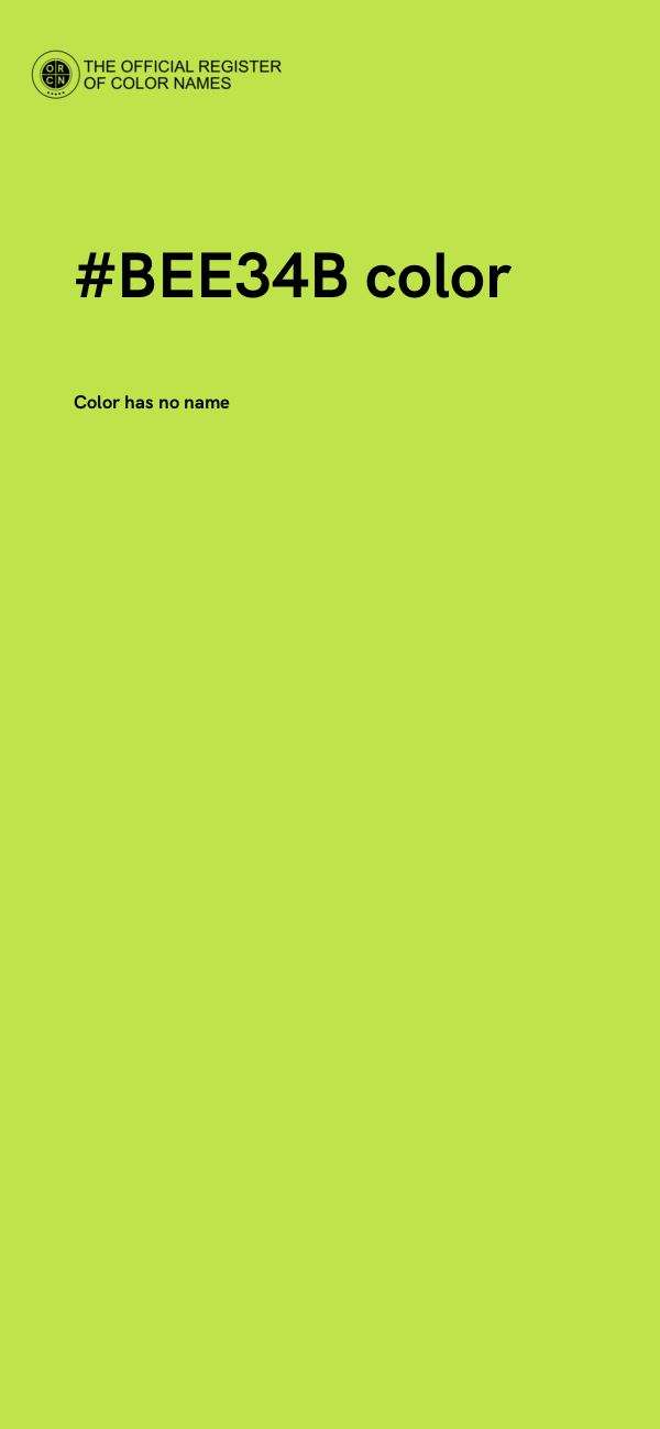 #BEE34B color image