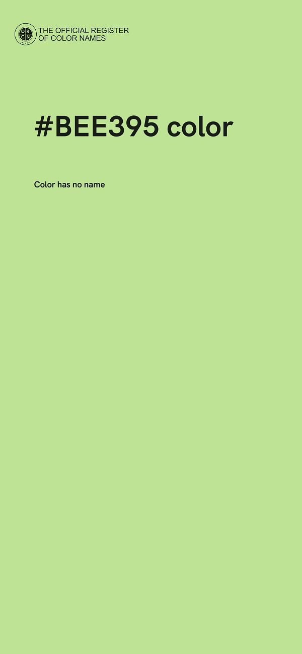 #BEE395 color image