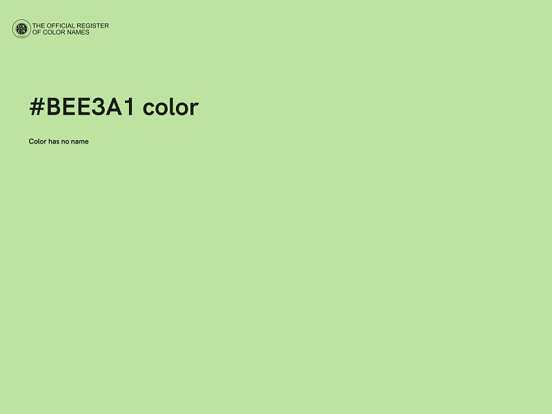 #BEE3A1 color image