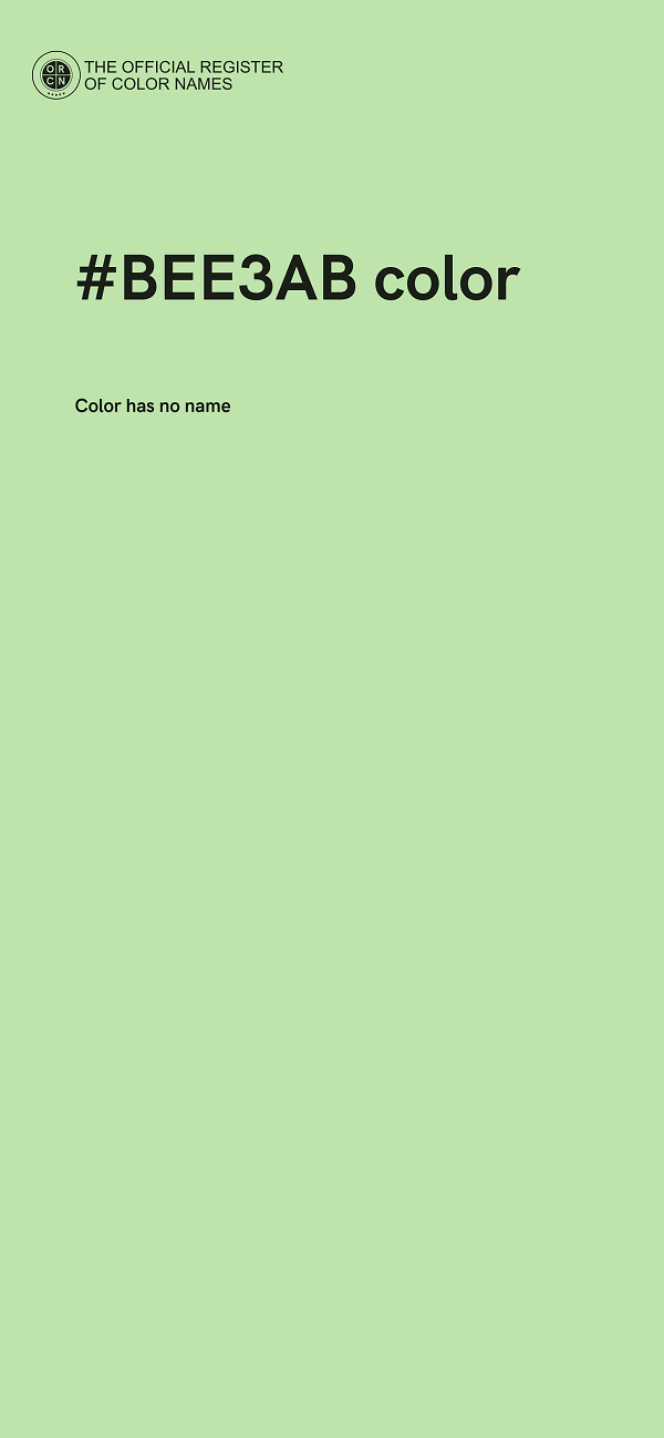 #BEE3AB color image