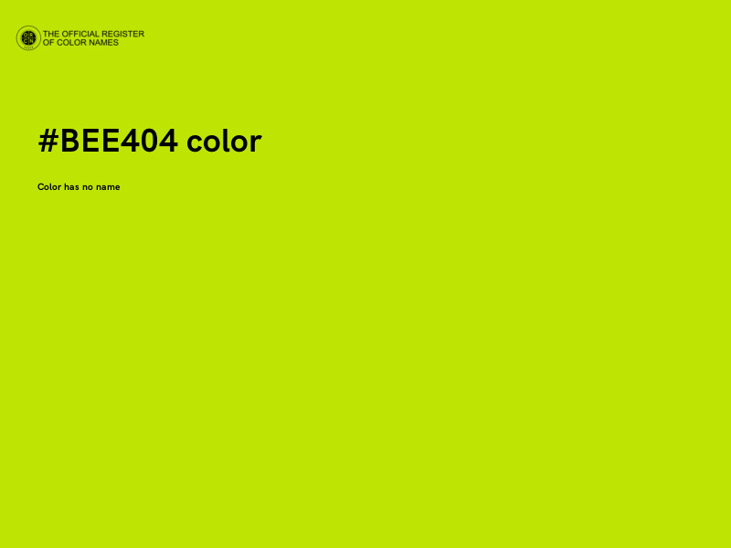 #BEE404 color image