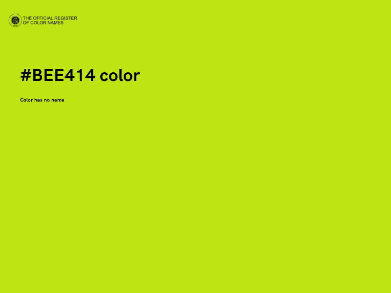 #BEE414 color image