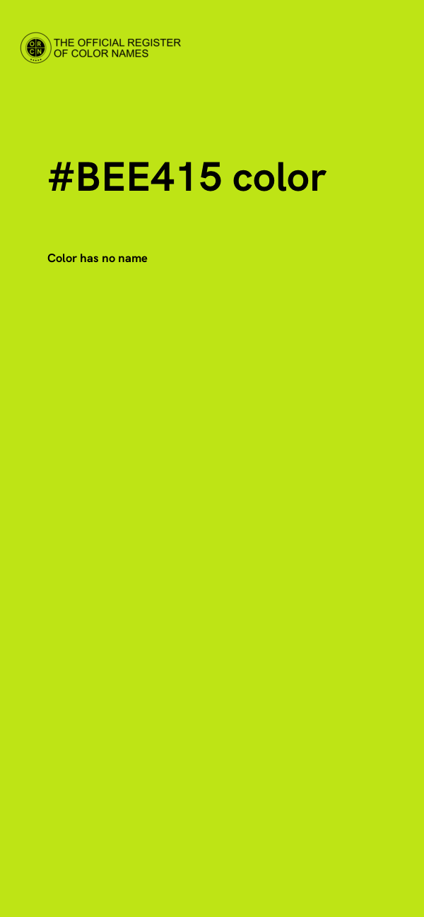 #BEE415 color image