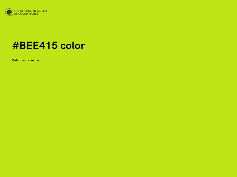 #BEE415 color image