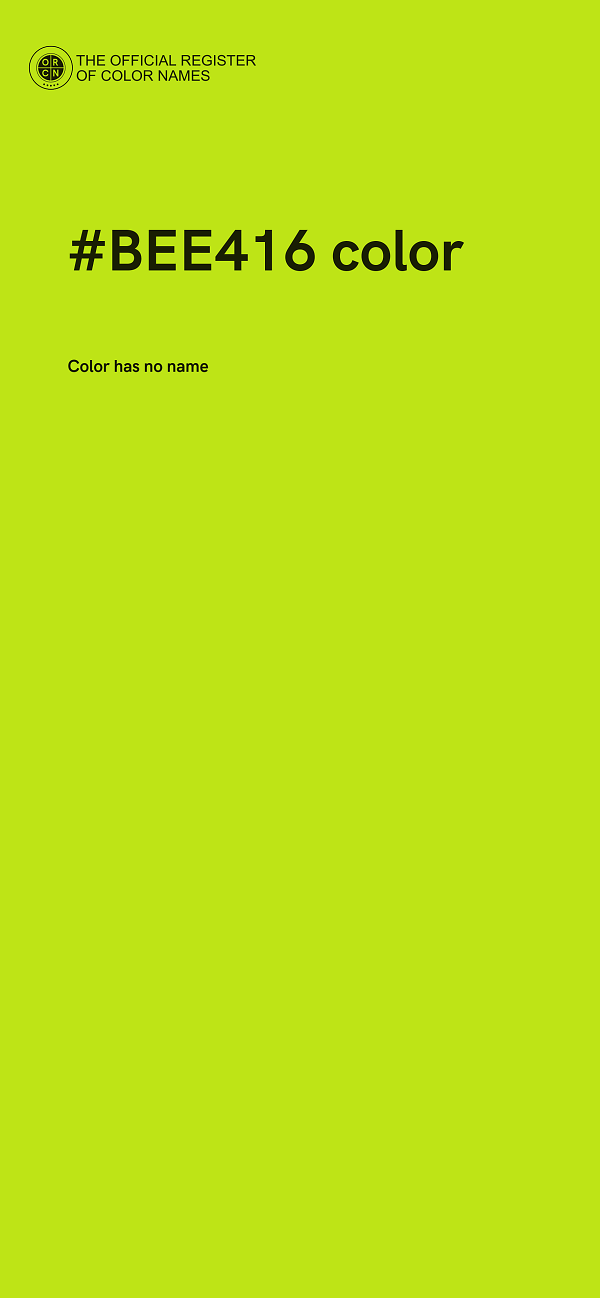 #BEE416 color image